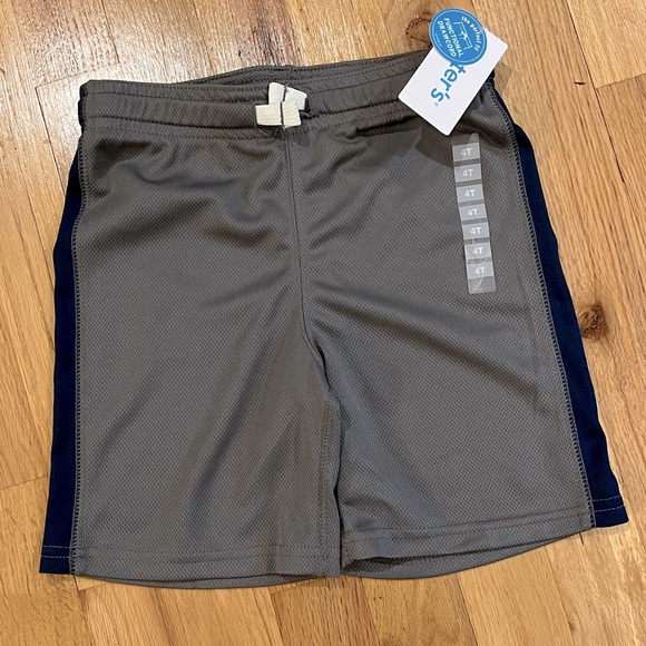 Carter’s Boys 4T Athletic Shorts grey & blue - functional drawstring new - Picture 1 of 5